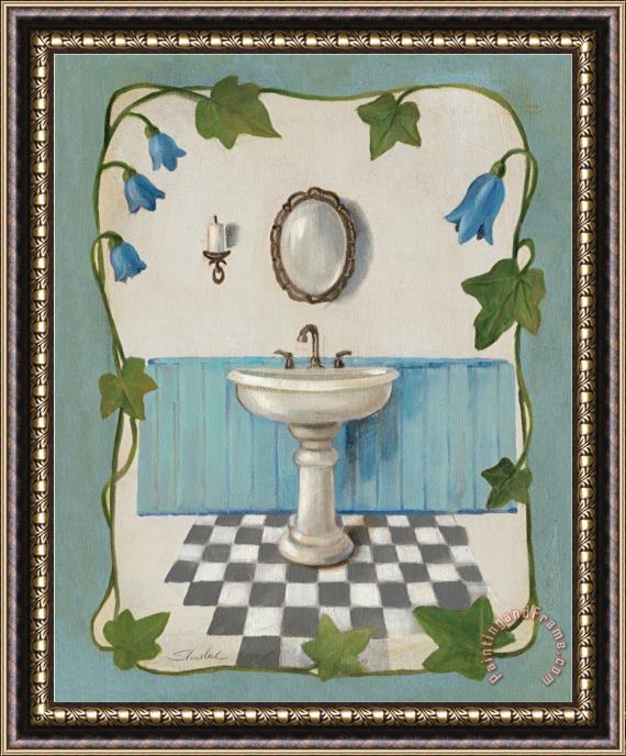 Silvia Vassileva Bell Flower Bath II on Ivory Framed Painting