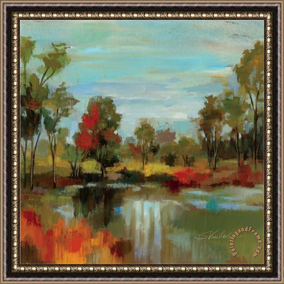 Silvia Vassileva Hidden Pond Hues I Framed Painting