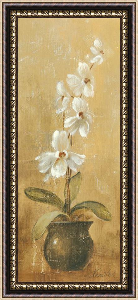 Silvia Vassileva Orchids in Bronze Bowl II Framed Print