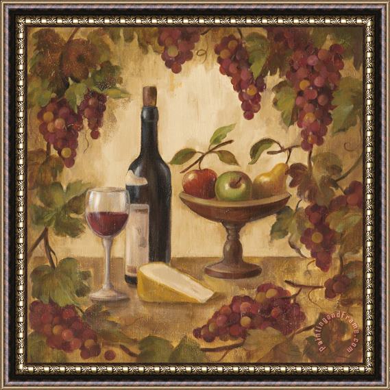 Silvia Vassileva Wine And Cheese II Framed Painting