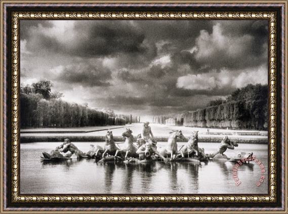 Simon Marsden Fountain with Sea Gods at the Palace of Versailles in Paris Framed Print