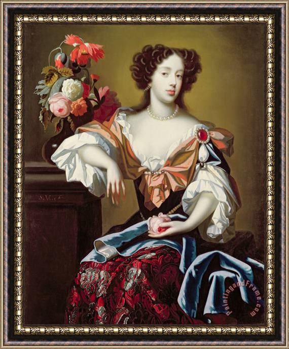 Simon Peeterz Verelst Mary of Modena Framed Print