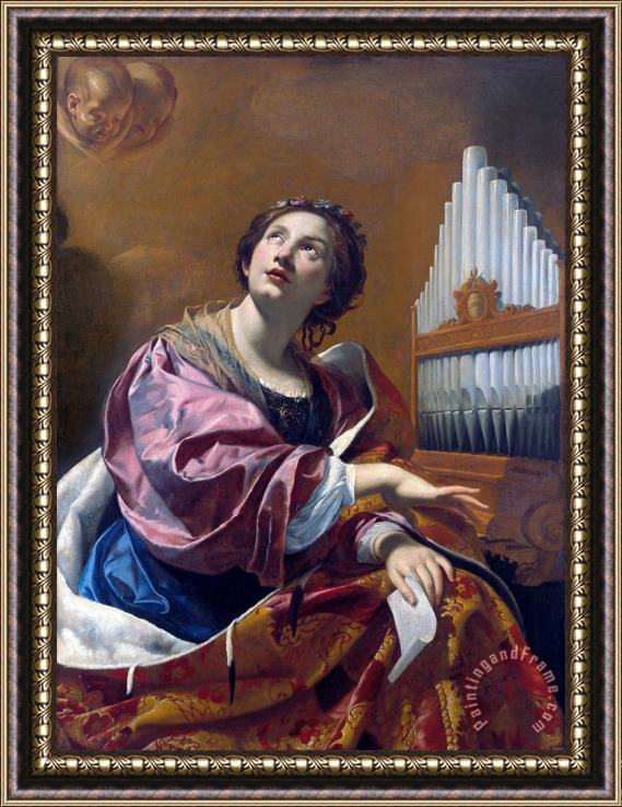 Simon Vouet Saint Cecilia Framed Painting