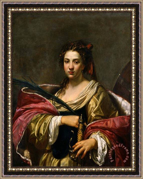 Simon Vouet St. Catherine Framed Painting