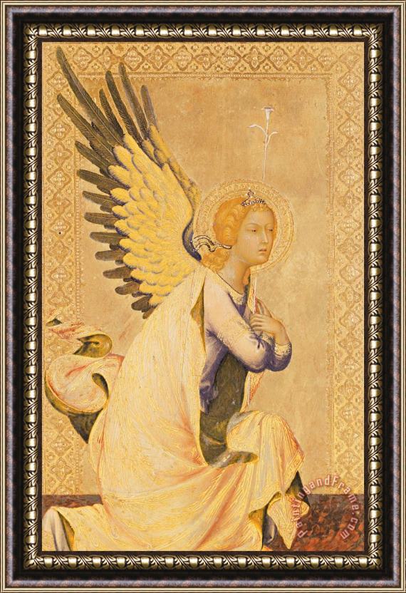 Simone Martini Angel Gabriel Framed Painting