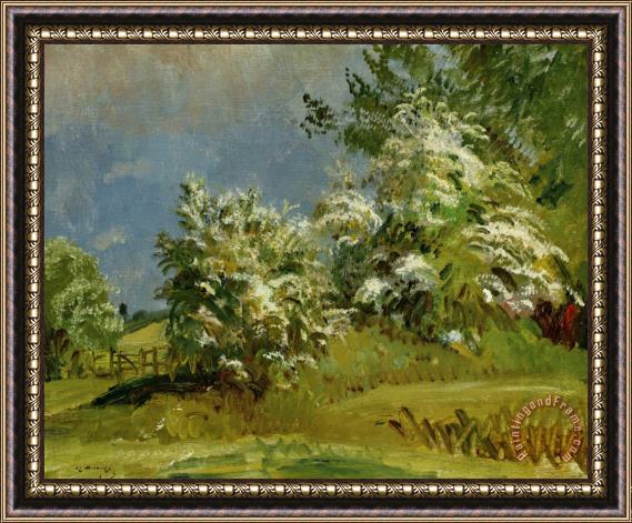 Sir Alfred James Munnings May Blossoms Framed Painting