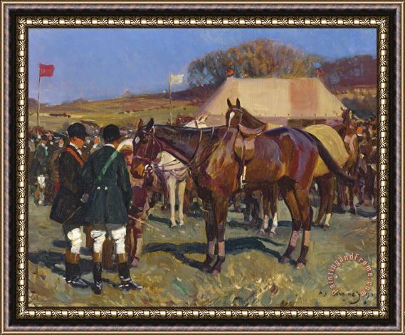 Sir Alfred James Munnings Point to Point, 1906 Framed Print