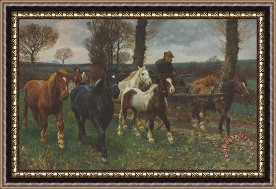 Sir Alfred James Munnings The Vagabonds, 1902 Framed Painting