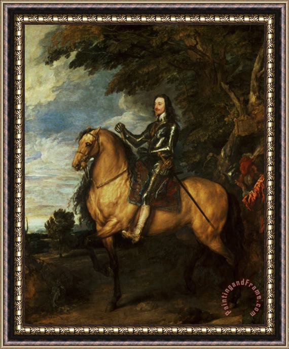 Sir Anthony van Dyck Equestrian Portrait of Charles I Framed Print