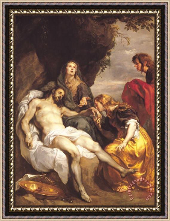 Sir Anthony van Dyck Pieta Framed Painting