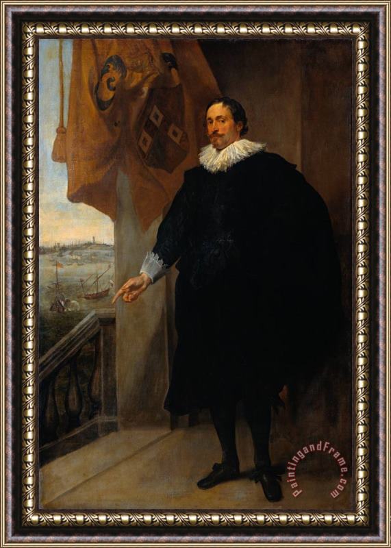 Sir Antony Van Dyck Nicolaes Van Der Borght, Merchant of Antwerp Framed Print