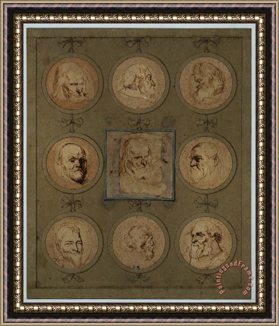 Sir Antony Van Dyck Sheet of Studies Framed Print