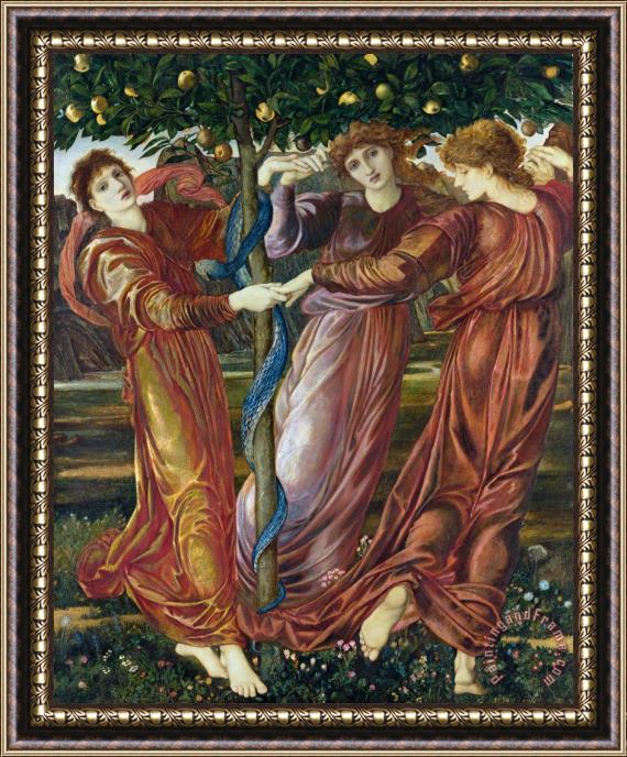 Sir Edward Burne Jones Garden of the Hesperides Framed Painting