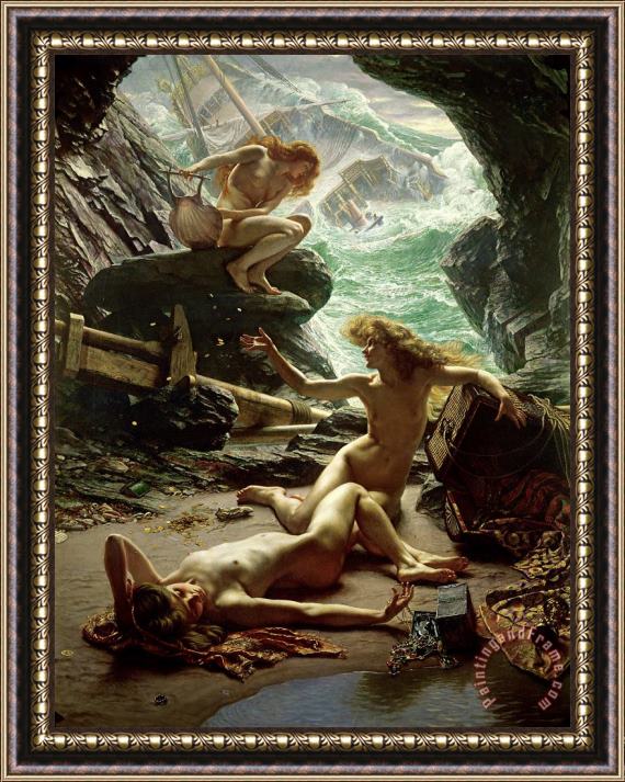 Sir Edward John Poynter The Cave of the Storm Nymphs Framed Painting