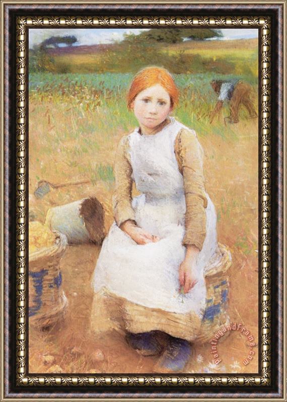 Sir George Clausen Little Rose Framed Painting