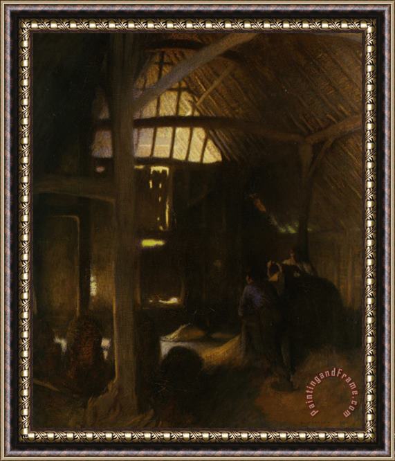Sir George Clausen The Dark Barn Framed Print