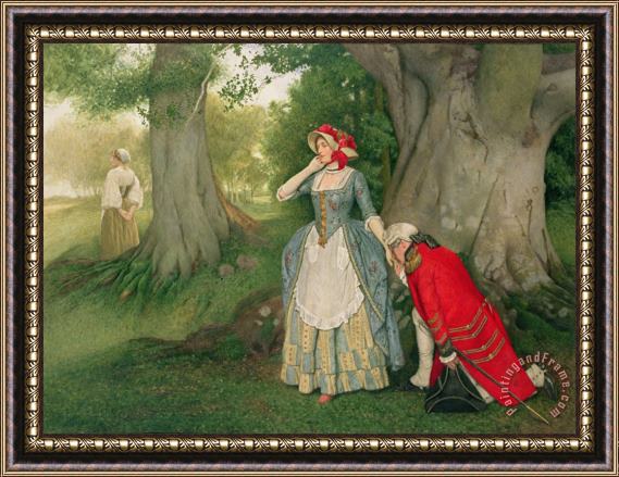 Sir James Dromgole Linton The Proposal Framed Painting