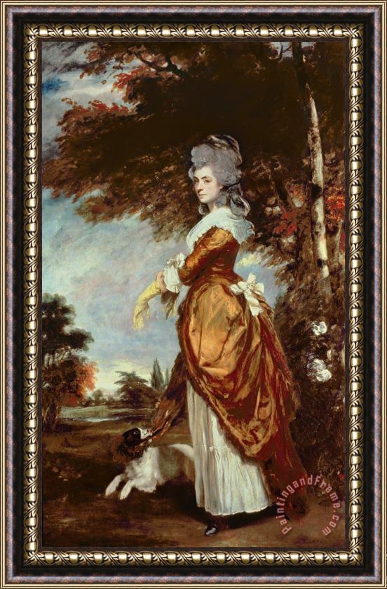 Sir Joshua Reynolds Mary Amelia First Marchioness of Salisbury Framed Painting