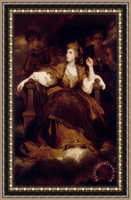 Sir Joshua Reynolds Mrs Siddons As The Tragic Muse Framed Print