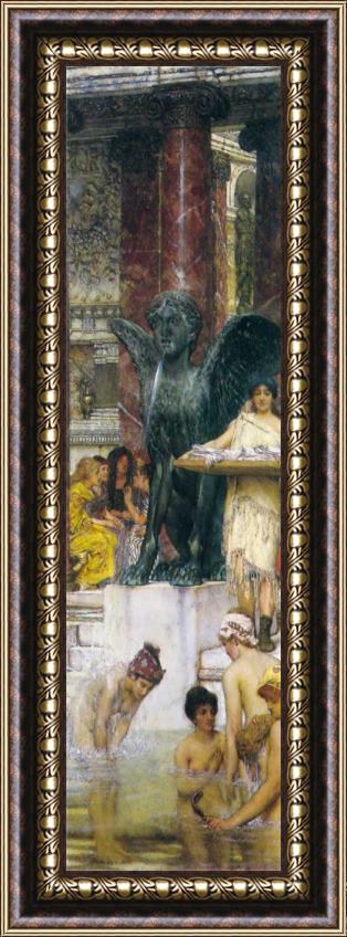 Sir Lawrence Alma-Tadema A Bath (an Antique Custom) Framed Print