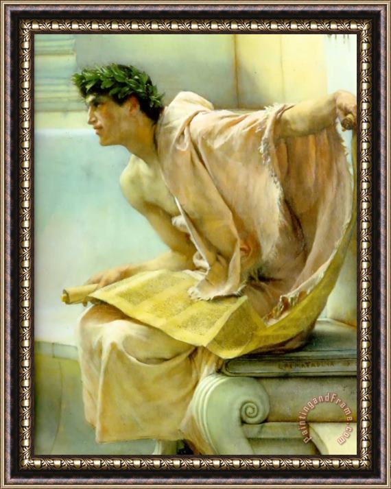Sir Lawrence Alma-Tadema A Reading From Homer Detail Framed Print