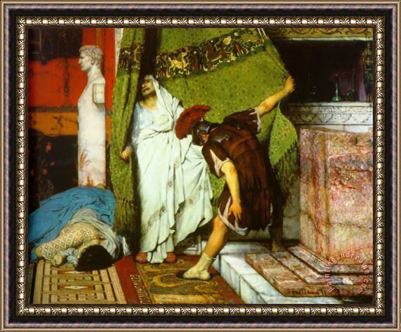 Sir Lawrence Alma-Tadema A Roman Emperor Ad41 Detail I Framed Print