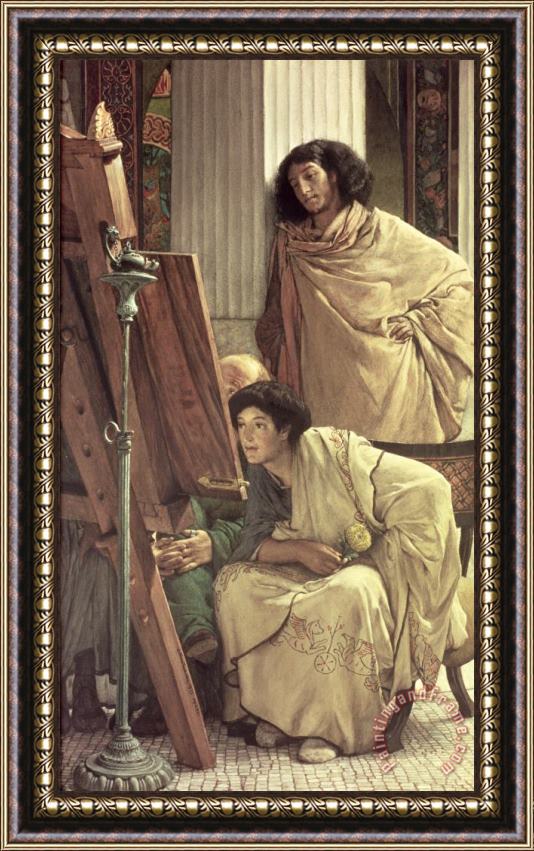 Sir Lawrence Alma-Tadema A Visit to the Studio Framed Print