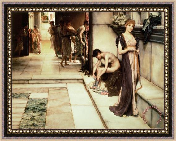 Sir Lawrence Alma-Tadema An Apodyterium Framed Print
