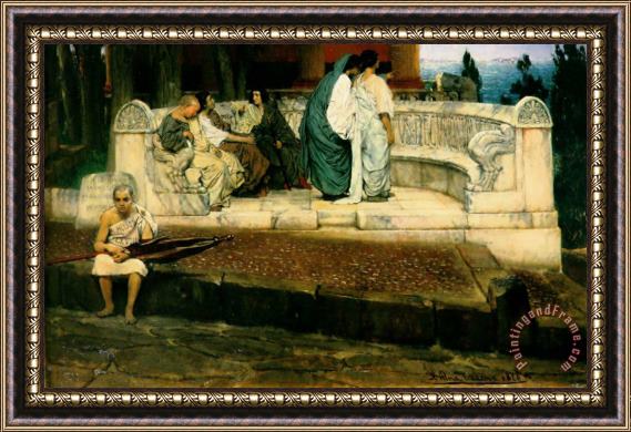 Sir Lawrence Alma-Tadema An Exedra Framed Painting