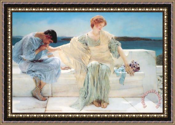 Sir Lawrence Alma-Tadema Ask Me No More Framed Painting
