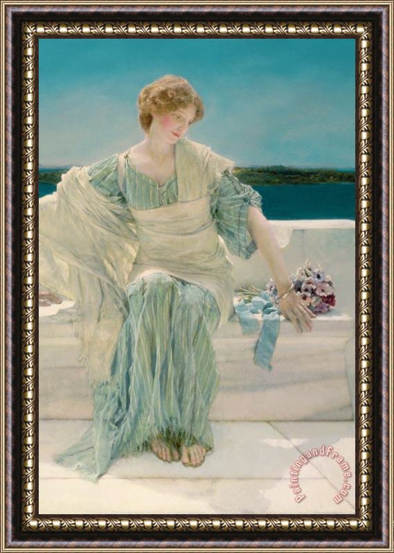 Sir Lawrence Alma-Tadema Ask me no more Framed Painting