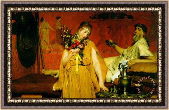 Sir Lawrence Alma-Tadema Between Hope And Fear Framed Painting