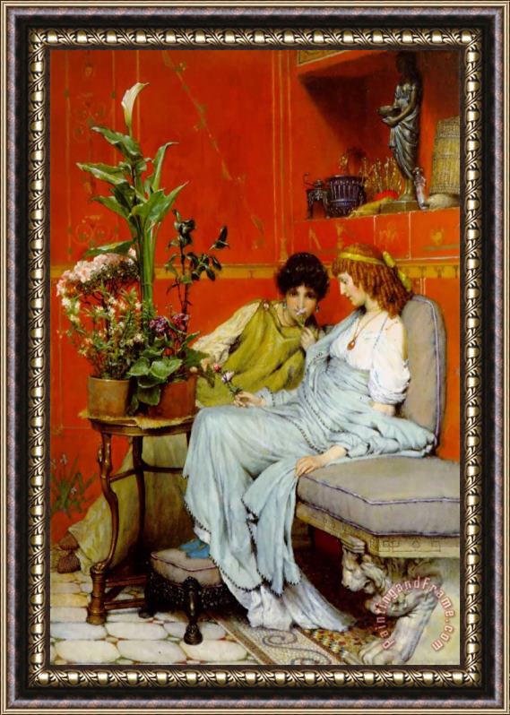 Sir Lawrence Alma-Tadema Confidences Framed Painting