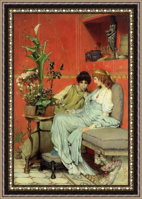 Sir Lawrence Alma-Tadema Confidences Framed Painting