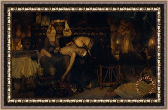 Sir Lawrence Alma-Tadema Death of The Pharaoh's Firstborn Son Framed Print
