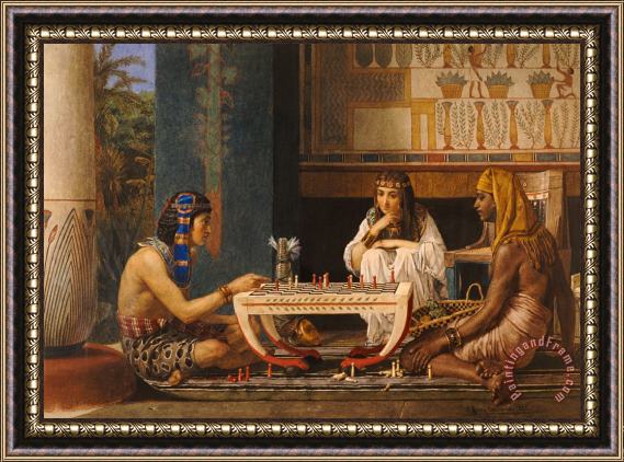 Sir Lawrence Alma-Tadema Egyptian Chess Players Framed Painting