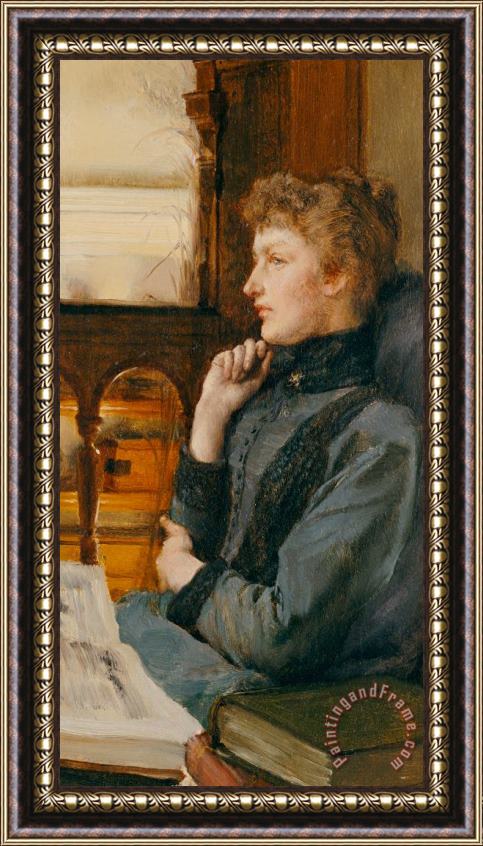 Sir Lawrence Alma-Tadema Far Away Thoughts Framed Print