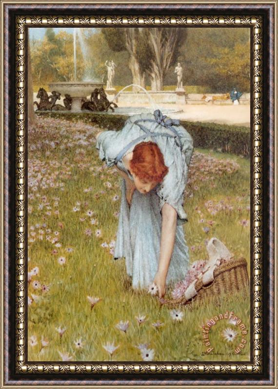 Sir Lawrence Alma-Tadema Flora Framed Painting