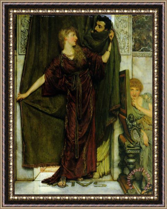 Sir Lawrence Alma-Tadema Not at Home Framed Print