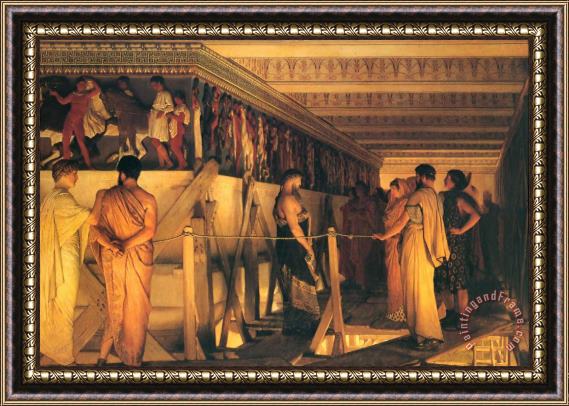 Sir Lawrence Alma-Tadema Phidias Showing The Frieze of The Parthenon to His Friends Framed Print