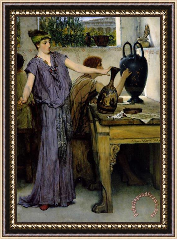 Sir Lawrence Alma-Tadema Pottery Painting Framed Painting