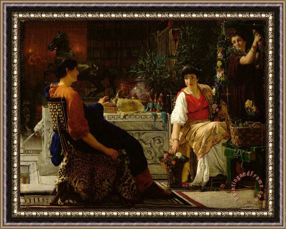 Sir Lawrence Alma-Tadema Preparations for the Festivities Framed Painting