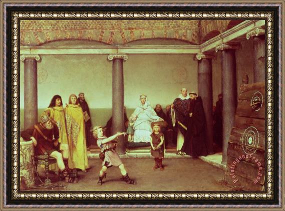 Sir Lawrence Alma-Tadema The Education of the Children of Clothilde and Clovis Framed Print