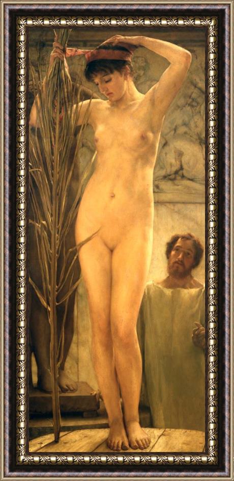 Sir Lawrence Alma-Tadema The Sculptor's Model Framed Painting