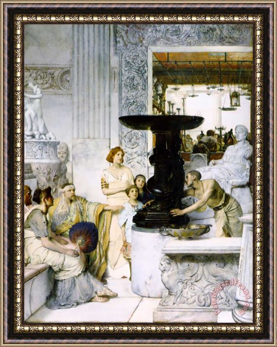 Sir Lawrence Alma-Tadema The Sculpture Gallery Framed Print