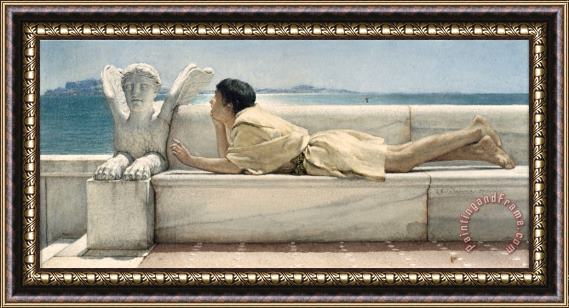 Sir Lawrence Alma-Tadema The Silent Counselor Framed Print