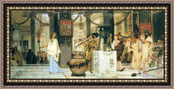 Sir Lawrence Alma-Tadema The Vintage Festival Framed Painting