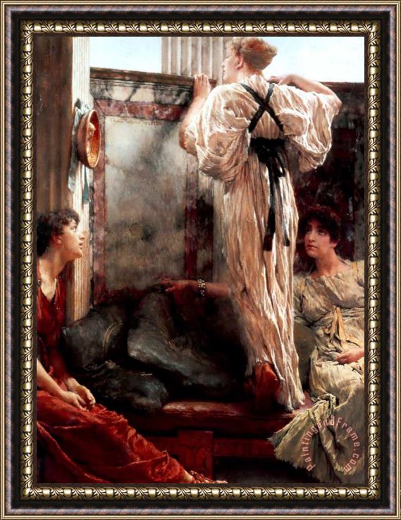 Sir Lawrence Alma-Tadema Who Is It Framed Print