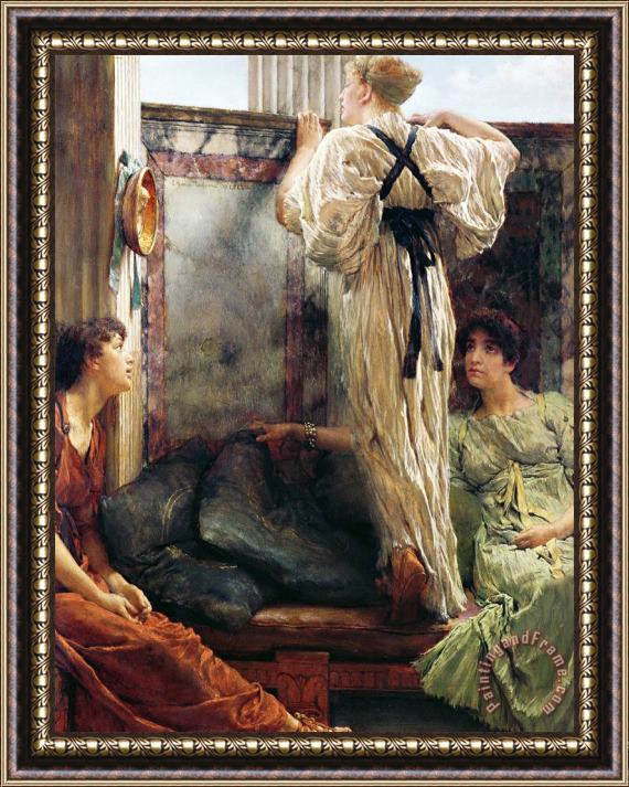 Sir Lawrence Alma-Tadema Who Is It Framed Painting