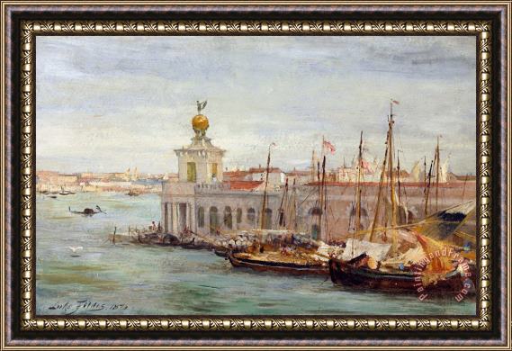 Sir Samuel Luke Fields Venice Framed Painting
